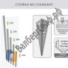 Стеллаж MS Standart 185/100x25/6 полок